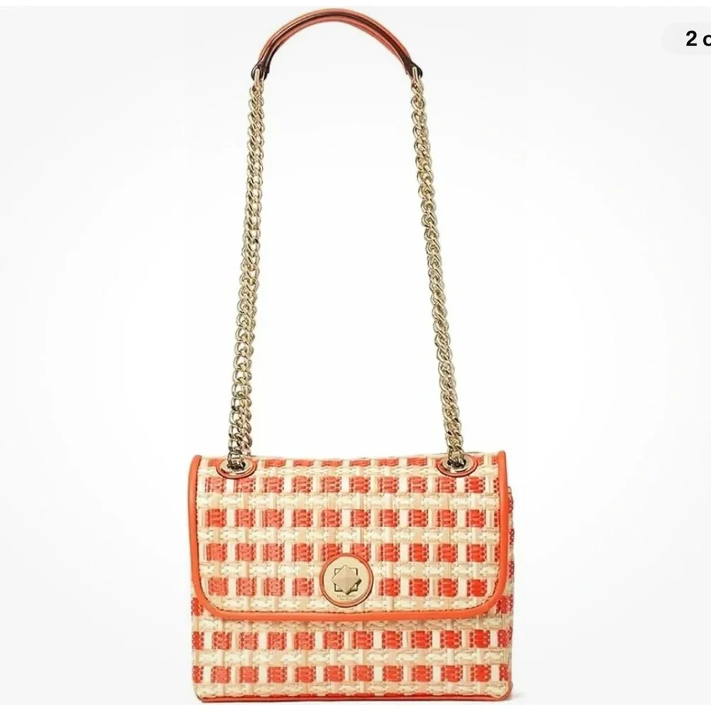 NWT KATE SPADE Natalia Two Tone Flap Chain Handles Small Crossbody Shoulder Bag